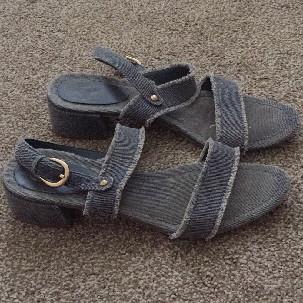 Joie denim slides with low heel